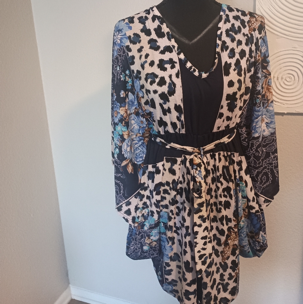 Leopard Print and Floral Dress